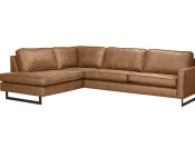 milton hoekbank cognac schuin[links]
